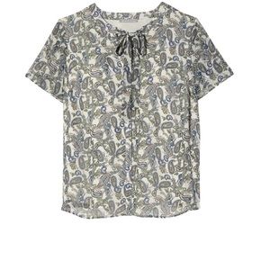 Daniel Rainn Sage Tie Neck Buttondown Blouse 2X